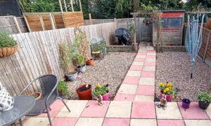 Patio garden at Malvern Way